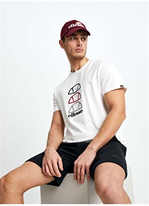 Ellesse Beyaz Erkek Bisiklet Yaka T-Shirt EM129-WT  