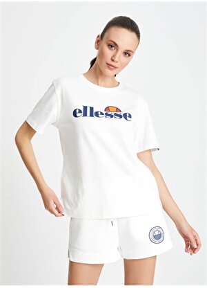 Ellesse Beyaz Kadın Bisiklet Yaka T-Shirt F020-1-WT 