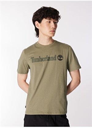 Timberland Haki Erkek Bisiklet Yaka Standart Fit Baskılı T-Shirt TB0A5UPQ5901_Short Sleeve Tee 