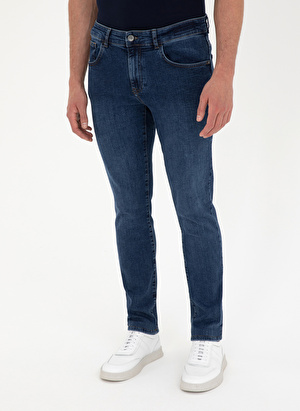 Pierre Cardin Normal Bel Normal Paça Slim Fit Mavi Erkek Denim Pantolon MATIN