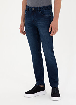 Pierre Cardin Normal Bel Normal Paça Slim Fit Koyu Lacivert Erkek Denim Pantolon MARCO