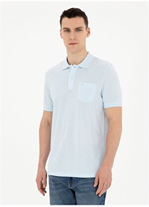 Pierre Cardin Düz Buz Mavisi Erkek Polo T-Shirt SUNNY-R