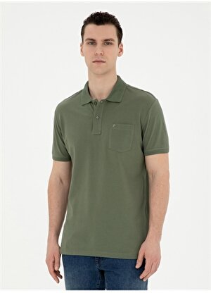 Pierre Cardin Düz Haki Erkek Polo T-Shirt SUNNY-R