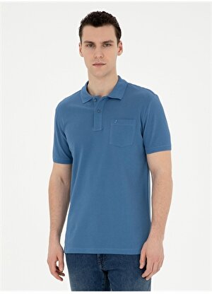 Pierre Cardin Düz Koyu Mavi Erkek Polo T-Shirt SUNNY-R