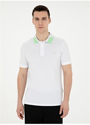Pierre Cardin Düz Beyaz Erkek Polo T-Shirt TRANSET