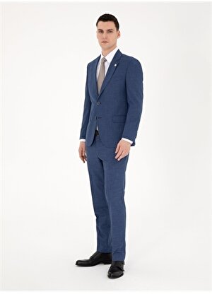Pierre Cardin Normal Bel Slim Fit Koyu Mavi Erkek Takım Elbise E19341/ST