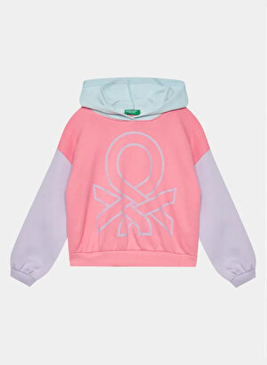 Benetton Kız Çocuk Pembe Sweatshırt 3J68C203I