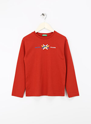 Benetton Kırmızı Erkek T-Shirt 3I1XC10H5
