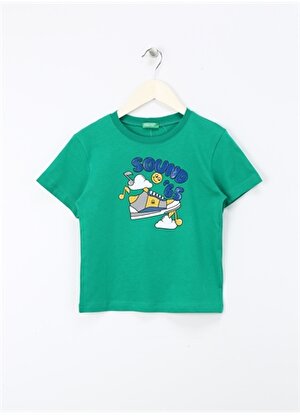 Benetton Yeşil Erkek T-Shirt 3096G10EU