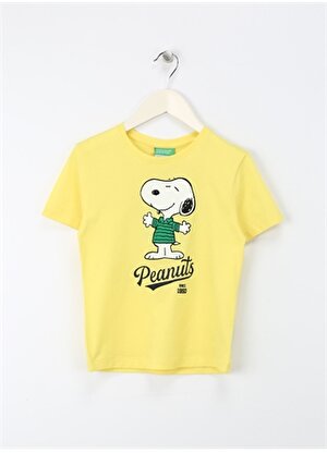 Benetton Neon Sarı Erkek Çocuk T-Shirt 3096G10EW
