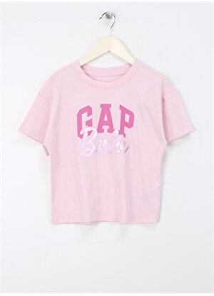 Gap Desenli Açık Pembe Kadın T-Shirt 888066000