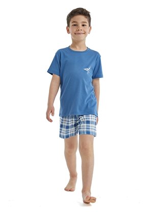 Blackspade Düz Mavi Erkek Pijama Takımı 40493
