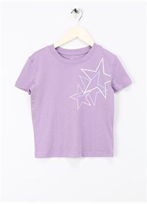 Gap Desenli Mor Kız Çocuk T-Shirt 888862