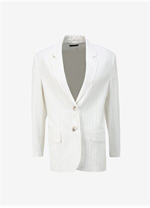 Sisley Regular Fit Beyaz Kadın Ceket 2PIKLW020