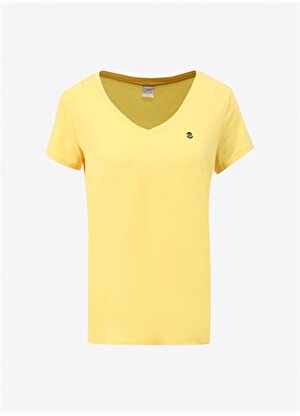 Pierre Cardin V Yaka Sarı Kadın T-Shirt RIEN-VT