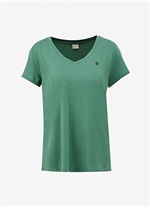 Pierre Cardin V Yaka Yeşil Kadın T-Shirt RIEN-VT