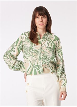 Pierre Cardin Gömlek Yaka Yeşil Kadın Tunik WOLK