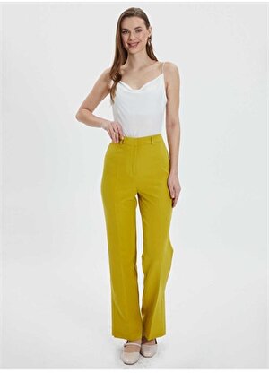 Selen Normal Bel Standart Sarı Kadın Pantolon 24YSL5141