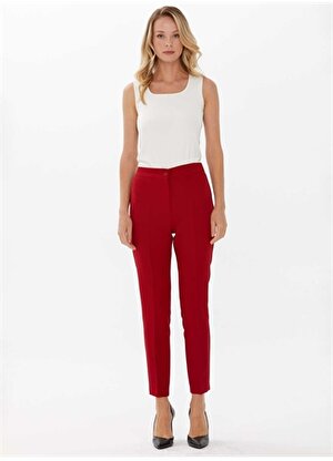 Selen Normal Bel Standart Kırmızı Kadın Pantolon 24YSL5189
