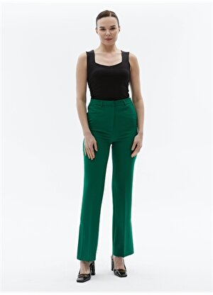 Selen Normal Bel Standart Yeşil Kadın Pantolon 24YSL5178