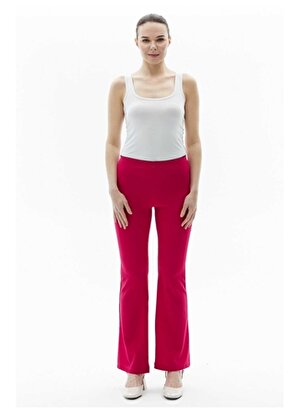 Selen Normal Bel Standart Kırmızı Kadın Pantolon 24YSL5186
