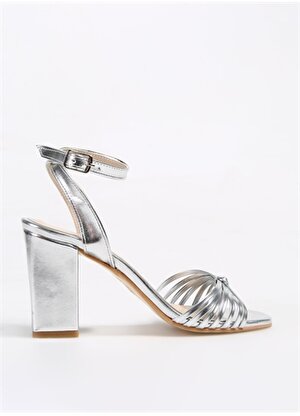 Pierre Cardin Gümüş Kadın Topuklu Sandalet PC-53057  