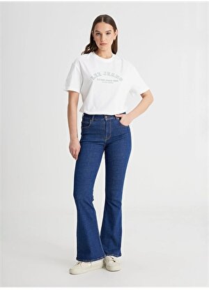 Lee Breese Flare Fit Orta Bel İspanyol Paça Mavi Kadın Jean Pantolon L32Y005XT