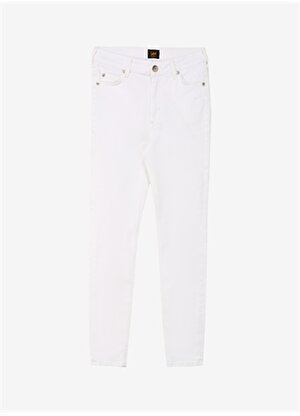 Lee Yüksek Bel Süper Dar Paça Skinny Fit Beyaz Kadın Denim Pantolon L32S205043F65-Foreverfit Jean Panto