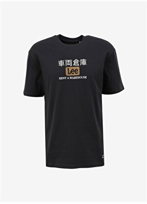 Lee Bisiklet Yaka Antrasit Erkek T-Shirt L241182003 Loose Fit T-shirt