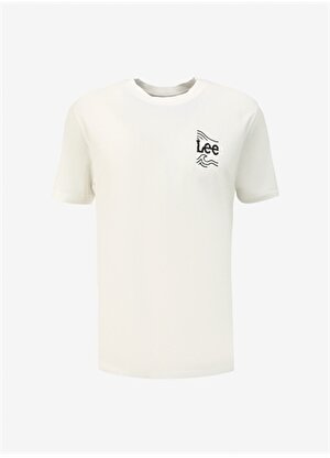 Lee Bisiklet Yaka Beyaz Erkek T-Shirt L241311100 Bisiklet Yaka T-shirt