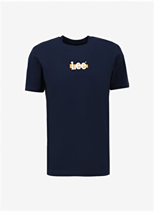 Lee Bisiklet Yaka Lacivert Erkek T-Shirt L241521410 Loose Fit T-shirt
