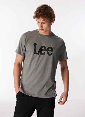 Lee Bisiklet Yaka Antrasit Erkek T-Shirt LM58205473B86 Bisiklet Yaka T-shirt
