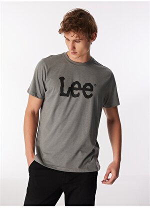Lee Bisiklet Yaka Antrasit Erkek T-Shirt LM58205473B86 Bisiklet Yaka T-shirt