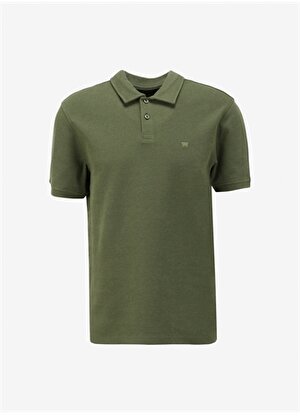 Wrangler Yağ Yeşili Erkek Polo T-Shirt W241557308 Kısa Kollu Polo T-shirt