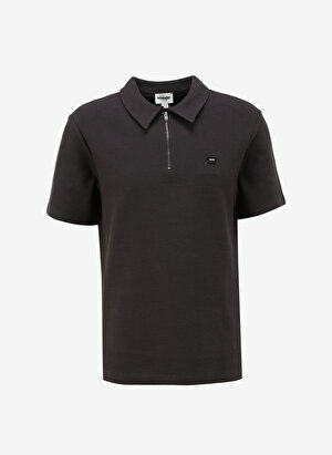 Wrangler Siyah Erkek Polo T-Shirt W7NQ20528633W Fermuarlı Polo T-shir