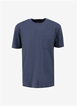 Gap Bisiklet Yaka Düz Koyu Mavi Erkek T-Shirt 507947