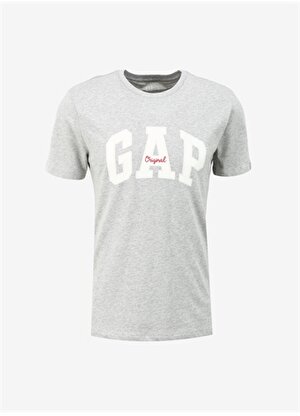 Gap Bisiklet Yaka Düz Gri Erkek T-Shirt 471777