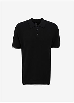 Gap Polo Yaka Düz Siyah Erkek T-Shirt 885493
