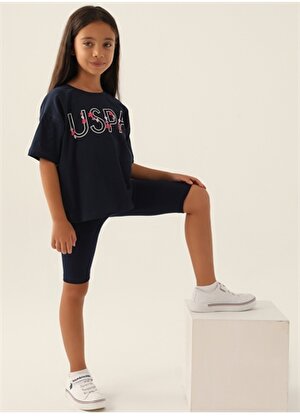 U.S. Polo Assn. Siyah Kız Çocuk Pijama Takımı US1846