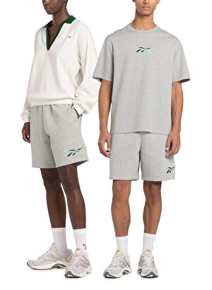 Reebok IP8464 CL UNIFORM SHORT Gri Melanj Erkek Normal Kalıp Şort 