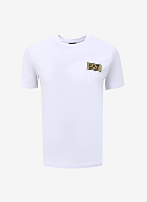 EA7 Bisiklet Yaka Beyaz Erkek T-Shirt 3DPT07PJM9Z