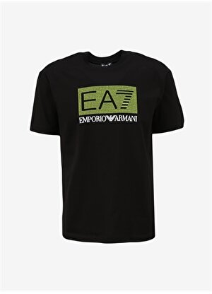 EA7 Bisiklet Yaka Siyah Erkek T-Shirt 3DPT40PJFBZ