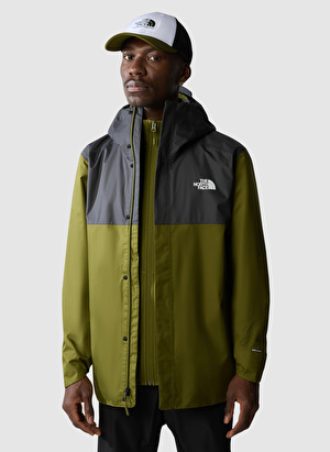 The North Face Yeşil Erkek Kapüşon Yaka Yağmurluk NF0A3YFMWOG1_M QUEST ZIP-IN JACKET 