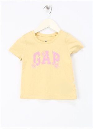 Gap Düz Sarı Kız Çocuk T-Shirt 862085
