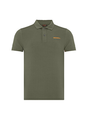 Merrell Haki Erkek Normal Kalıp Baskılı Polo T-Shirt M3PRO_PRO  