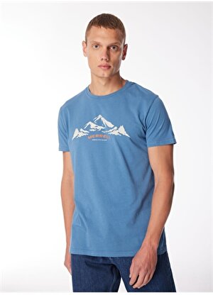 Merrell Mavi Erkek O Yaka Baskılı T-Shirt M4TAURUSM_TAURUS M
