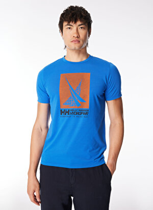 Helly Hansen Saks Erkek Bisiklet Yaka Normal Kalıp Baskılı T-Shirt HHA.34419_HP RACE GRAPHIC