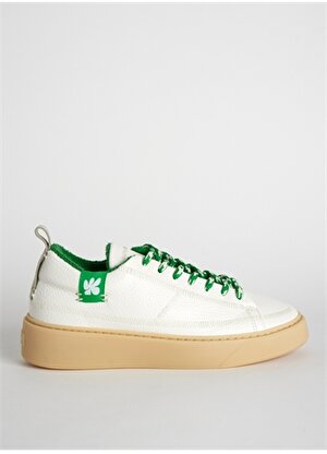 Bonamaso Beyaz - Yeşil Doğal Kauçuk + Vegan Deri Erkek Sneaker Antonio - Flores 