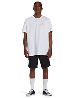 Billabong Beyaz Erkek Bisiklet Yaka Regular Fit Desenli T-Shirt ABYZT02256_ARCH FILL  TEES