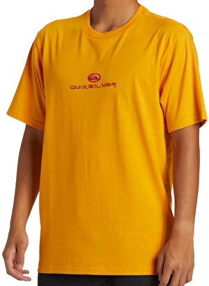 Quiksilver Sarı Erkek O Yaka Normal Kalıp Baskılı T-Shirt AQYZT09544_DRAGON FIST MOE